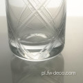 Tradycyjny zestaw kryształowych kwadratowych z szklanym stoppem